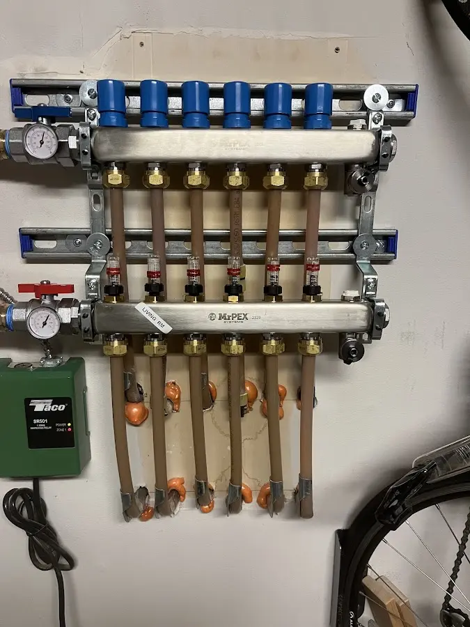 Plumber performing Gas Line Installation at a residential property in Hazleton